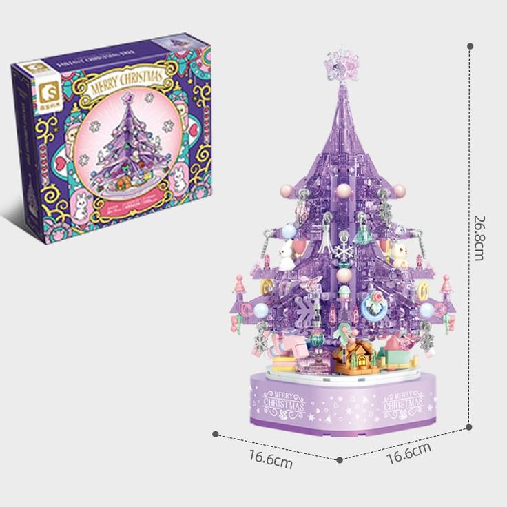 DIY Crystal Christmas Tree Music Box Building Set
