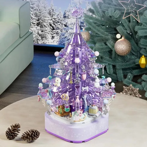 DIY Crystal Christmas Tree Music Box Building Set