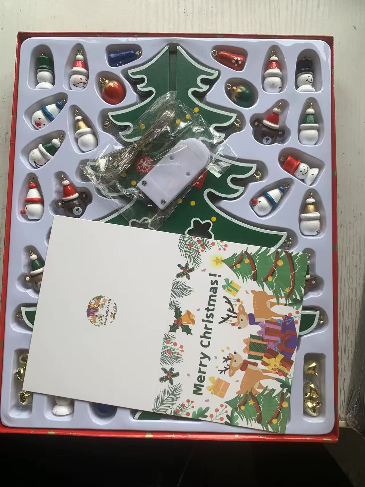 DIY Wooden Christmas Tree Advent Calendar