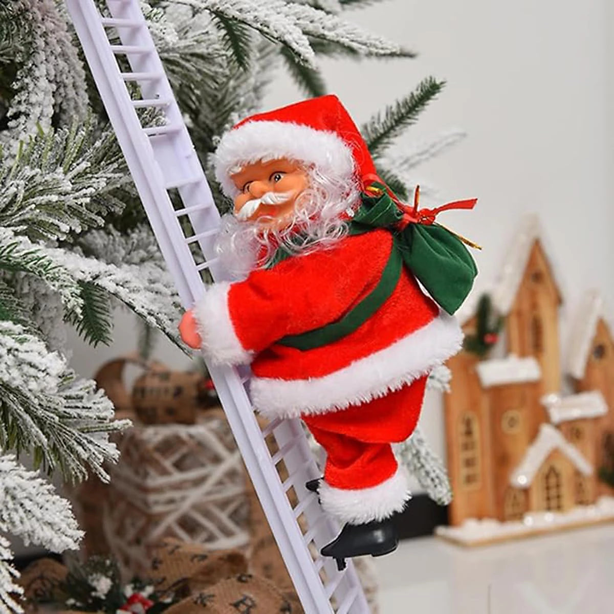 Electric Musical Climbing Santa Decoration