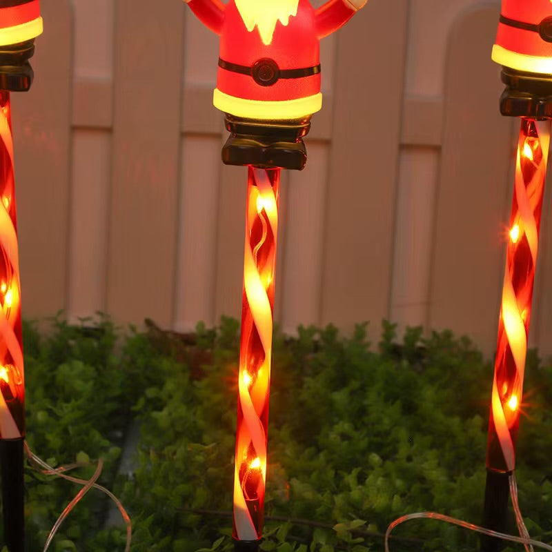 5-Piece Solar-Powered LED Santa Garden Lights