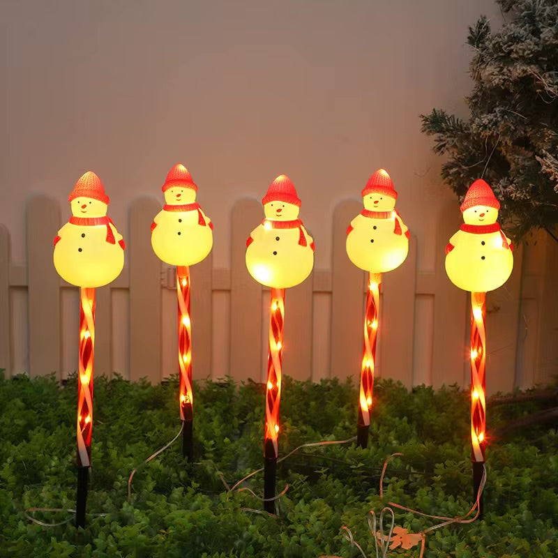 5-Piece Solar-Powered LED Santa Garden Lights