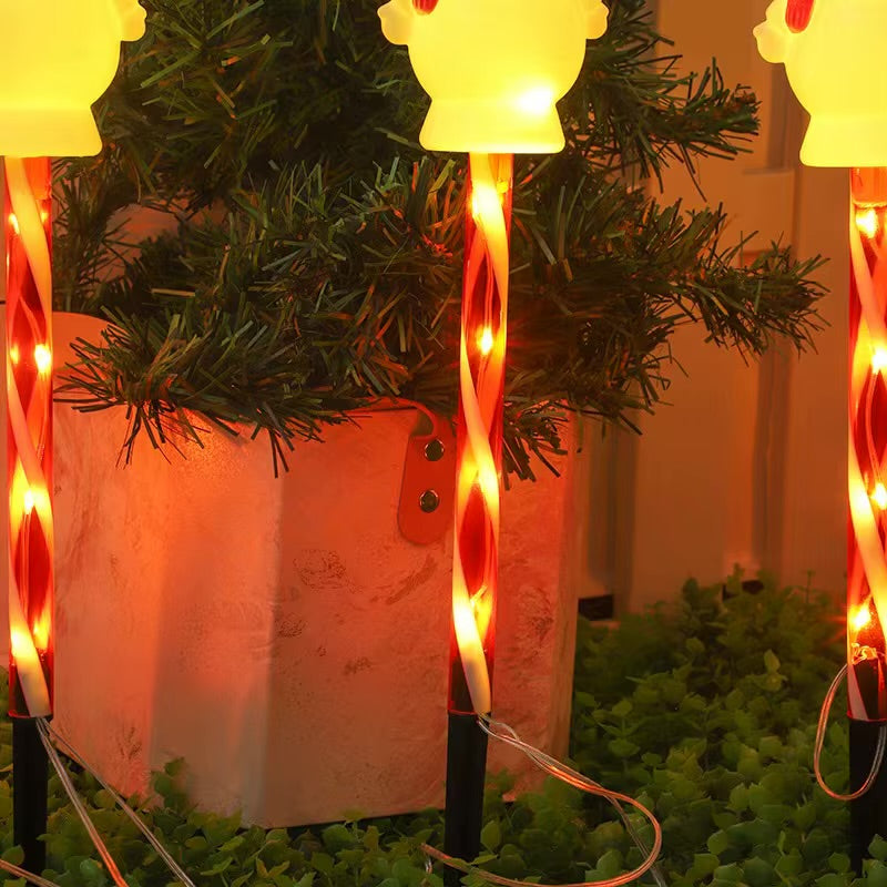 5-Piece Solar-Powered LED Santa Garden Lights