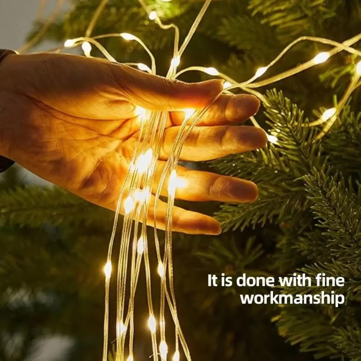 Smart RGB Waterfall Christmas Tree Lights