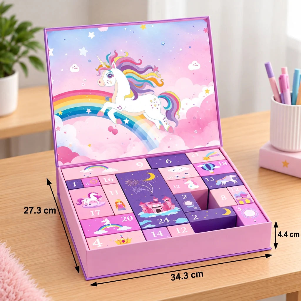 24-Day Unicorn Jewelry & Accessories Christmas Advent Calendar