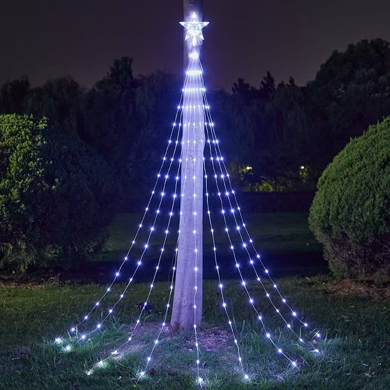 Smart RGB Waterfall Christmas Tree Lights