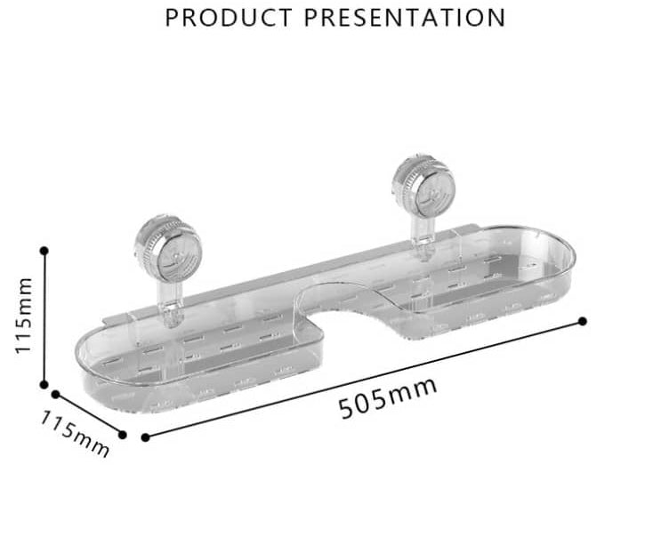 Punch-Free Suction Cup Bathroom Storage Rack