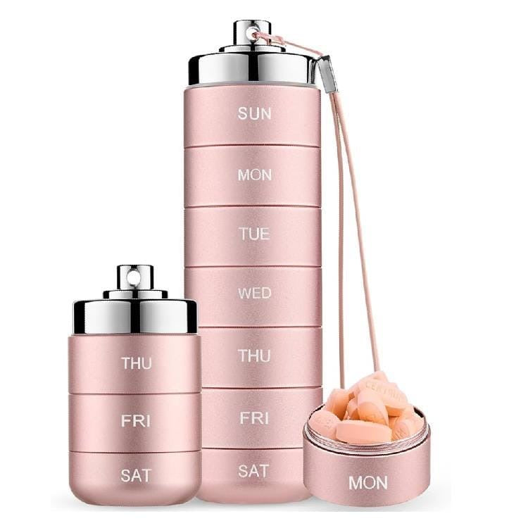 7-Day 7-Grid Metal Medicine Organizer