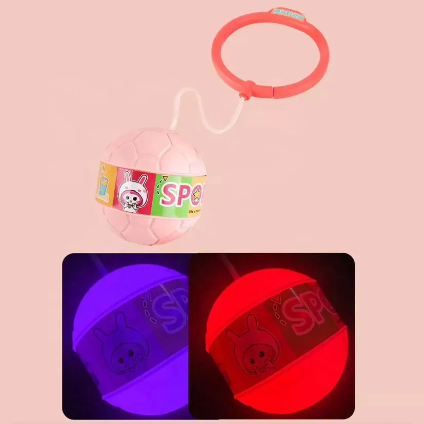 كرة قفز للكاحل مزودة بإضاءة LED - لعبة قفز ممتعة للأطفال والكبار