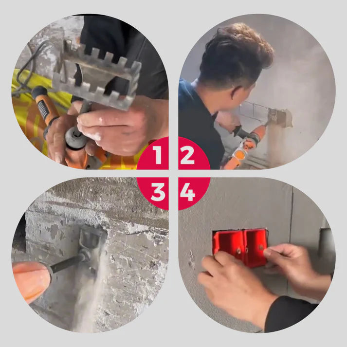 قاطع ثقوب مربعة إبداعي لصندوق الكهرباء